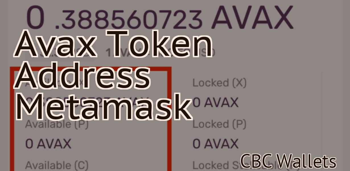 Avax Token Address Metamask