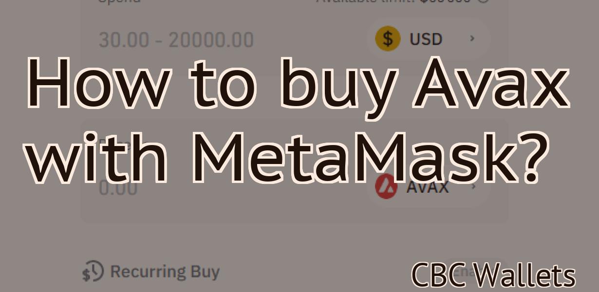 How to buy Avax with MetaMask?