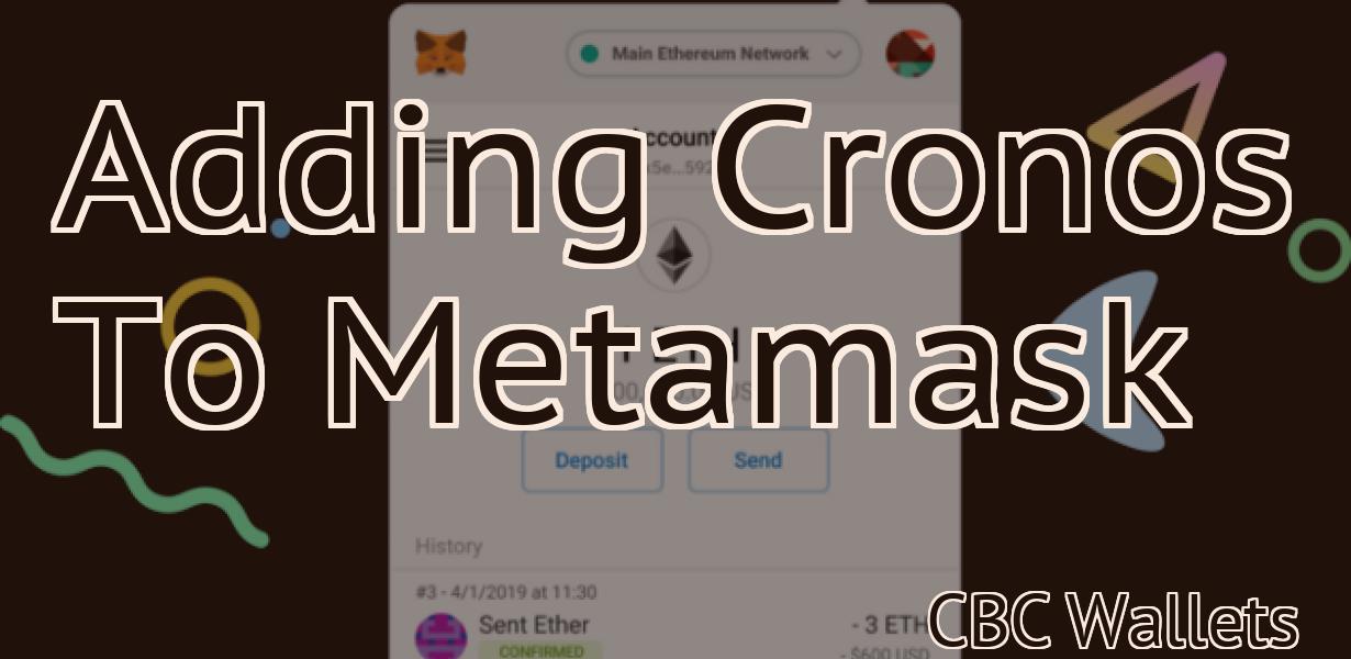 Adding Cronos To Metamask