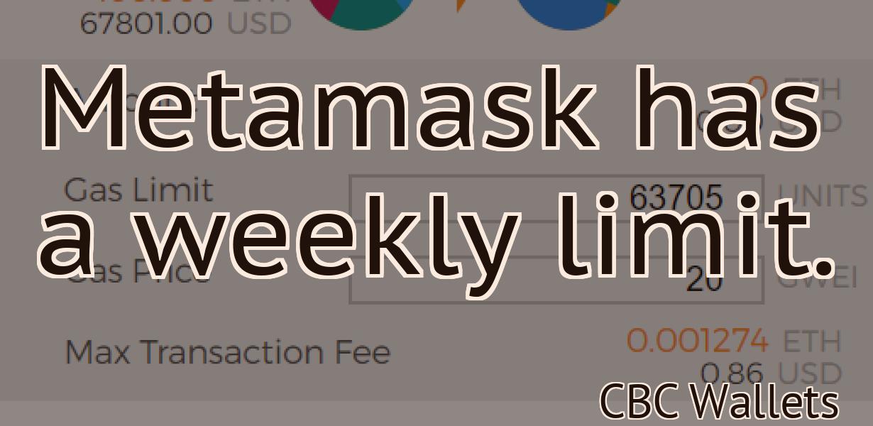 Metamask has a weekly limit.