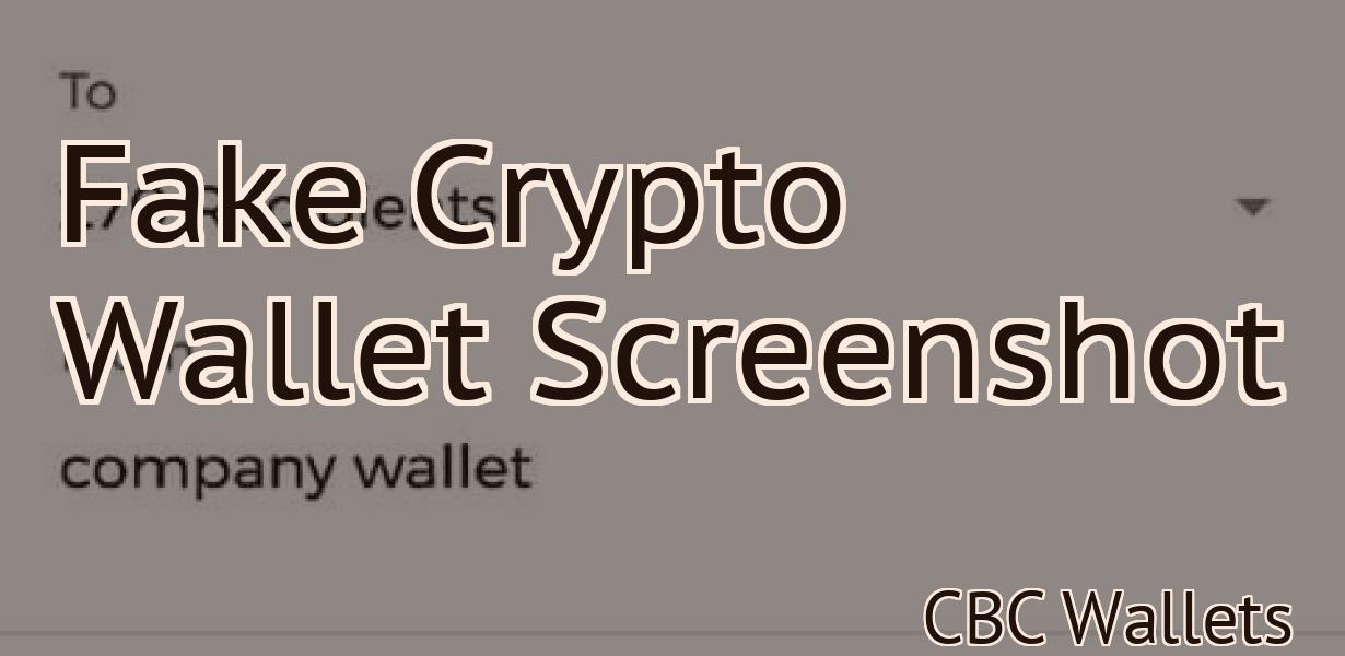 Fake Crypto Wallet Screenshot