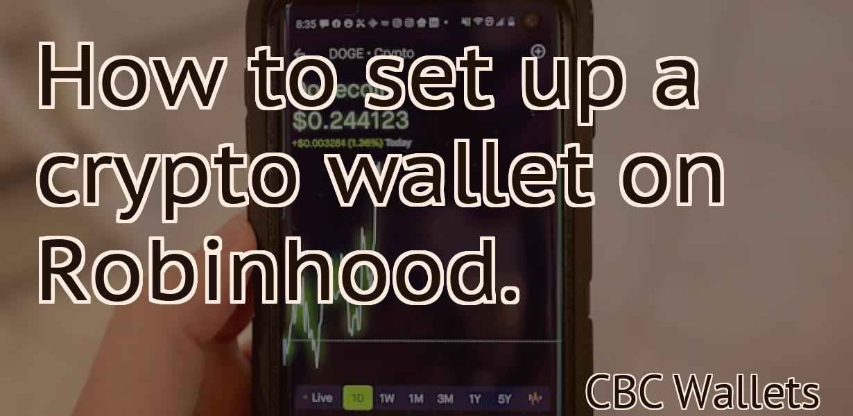 How to set up a crypto wallet on Robinhood.