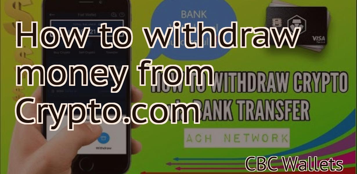 How to withdraw money from Crypto.com