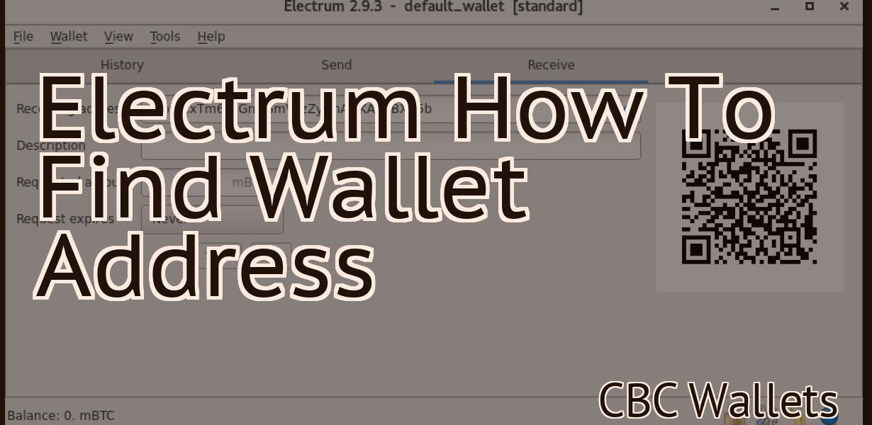 Electrum How To Find Wallet Address