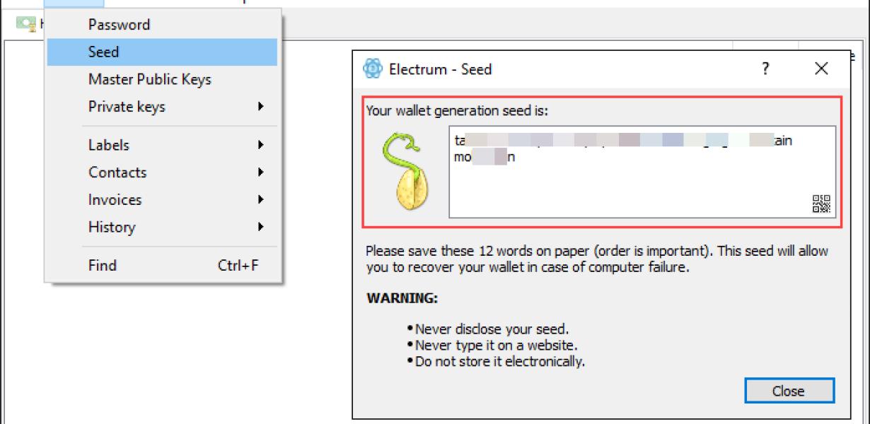 How to uncover your Electrum w