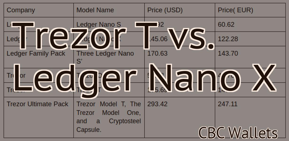 Trezor T vs. Ledger Nano X