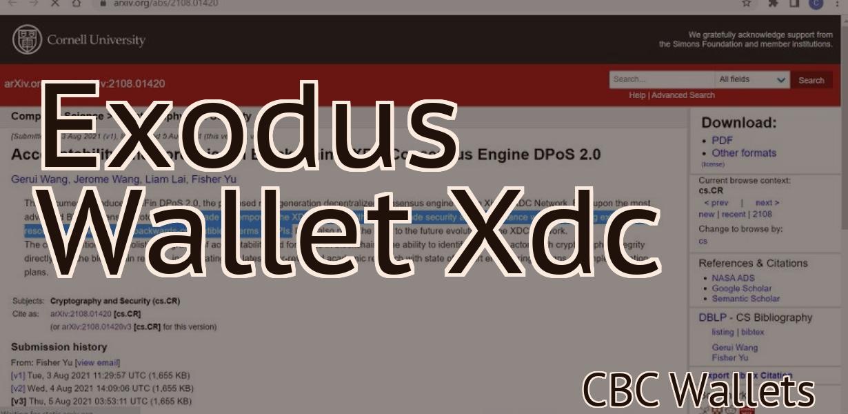 Exodus Wallet Xdc