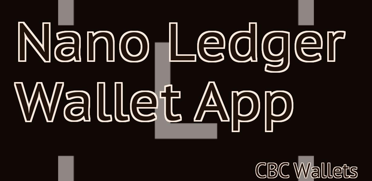 Nano Ledger Wallet App