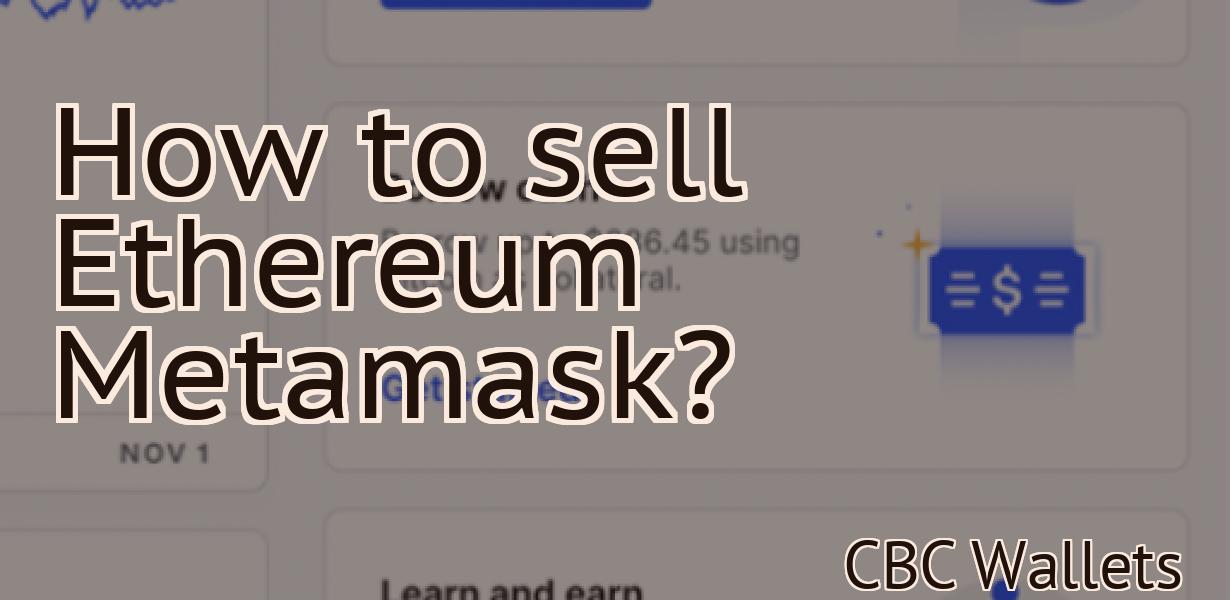 How to sell Ethereum Metamask?