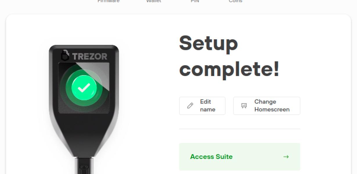 How to set up Trezor for the f