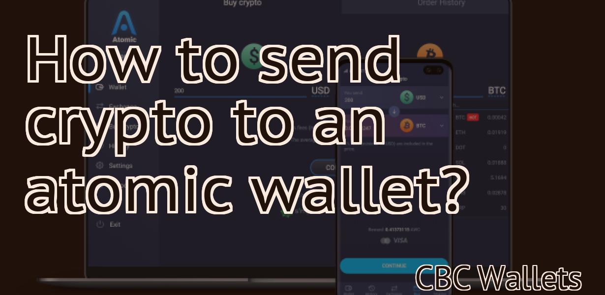 How to send crypto to an atomic wallet?