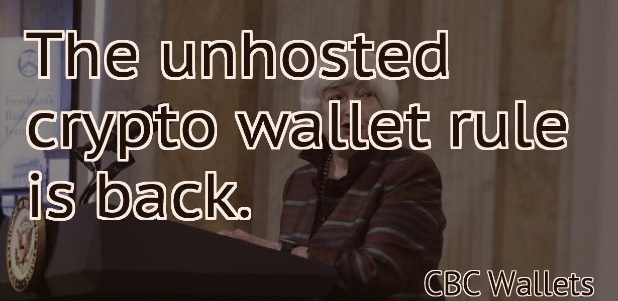The unhosted crypto wallet rule is back.