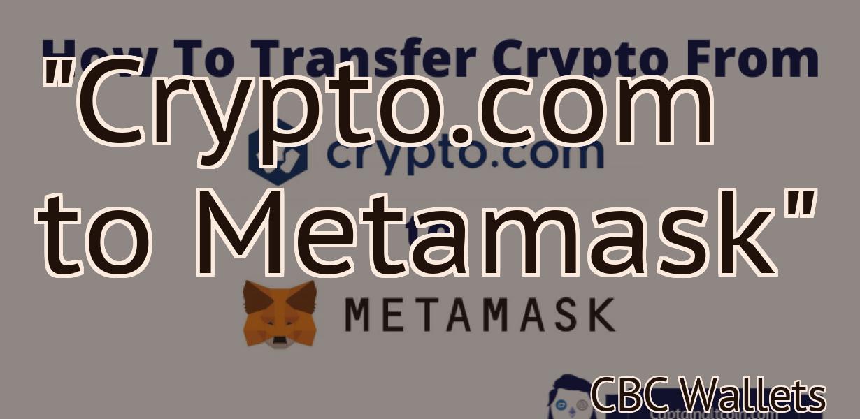"Crypto.com to Metamask"