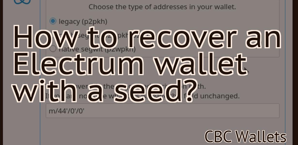 How to recover an Electrum wallet with a seed?