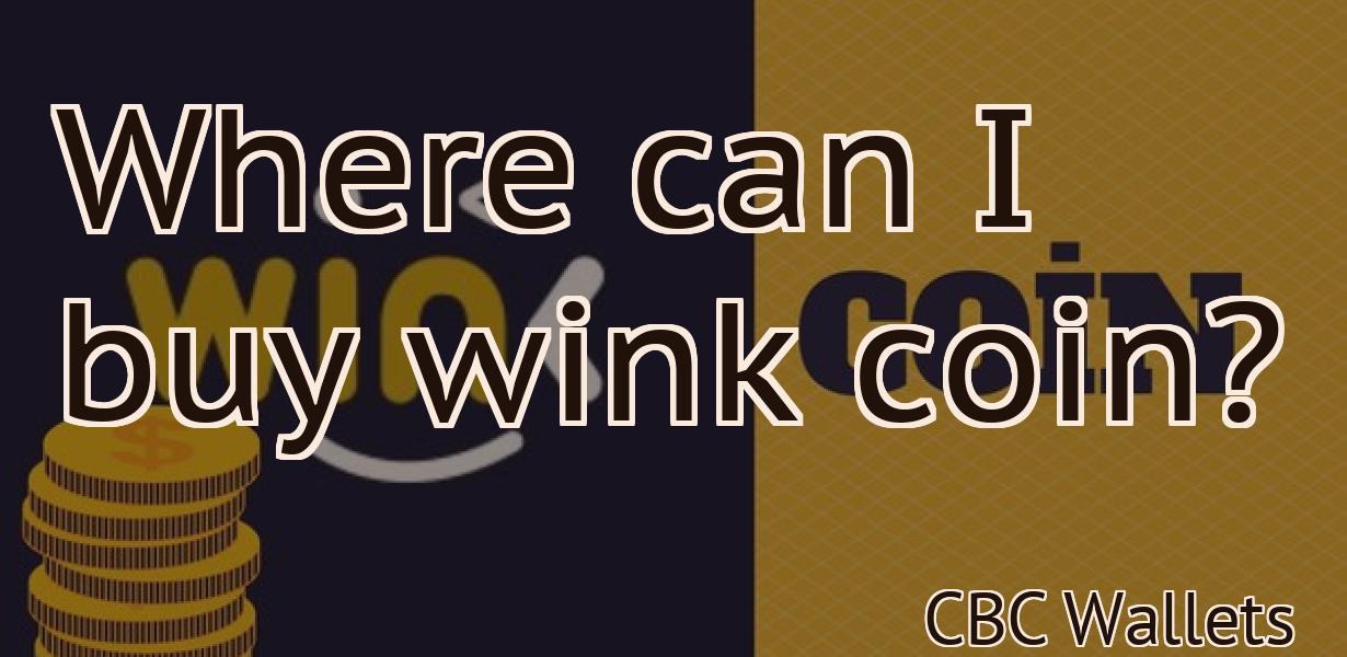 Where can I buy wink coin?