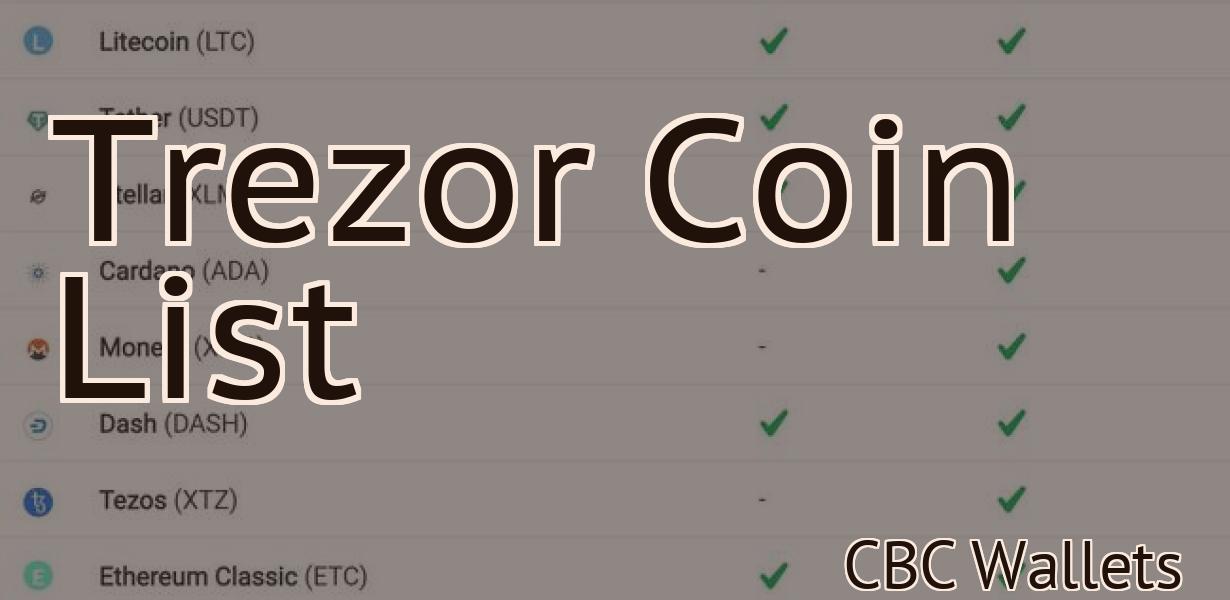 Trezor Coin List