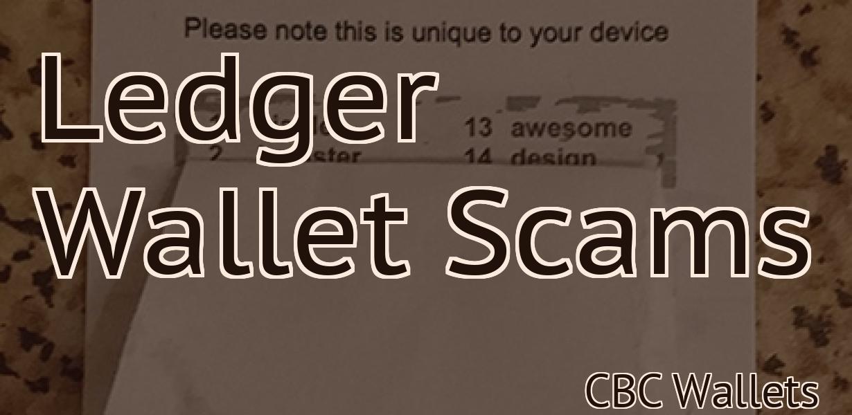 Ledger Wallet Scams