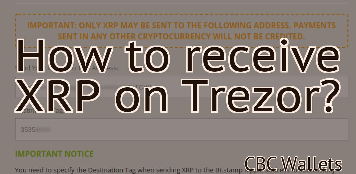 How to receive XRP on Trezor?