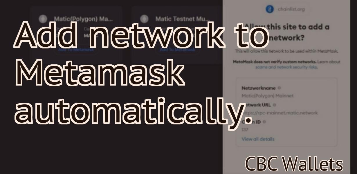 Add network to Metamask automatically.