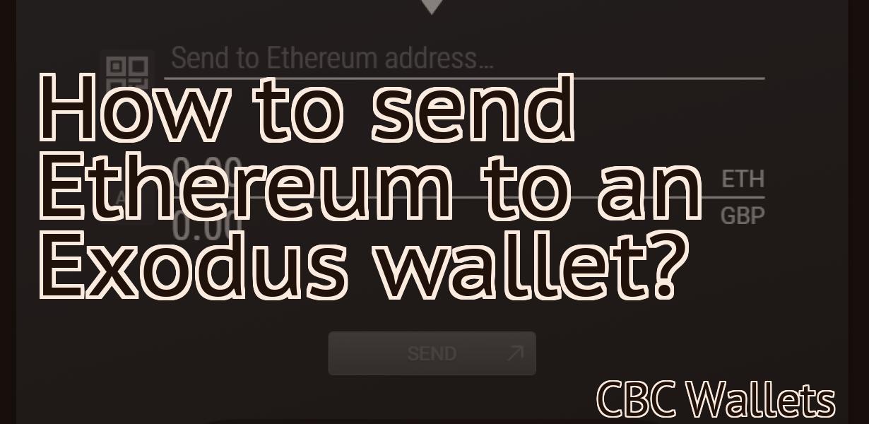 How to send Ethereum to an Exodus wallet?