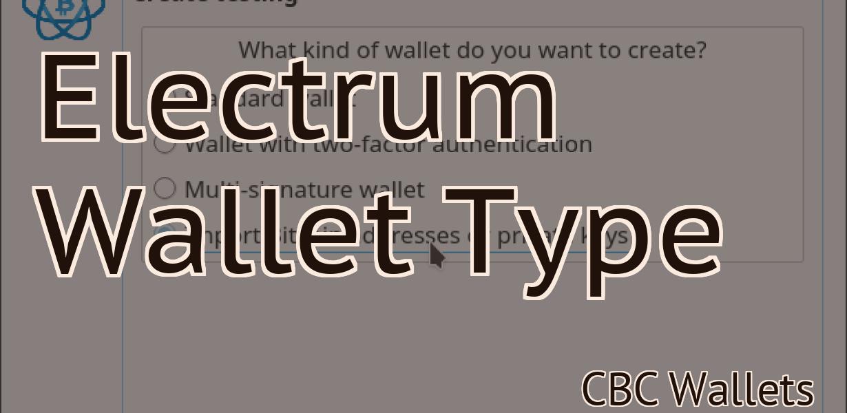 Electrum Wallet Type