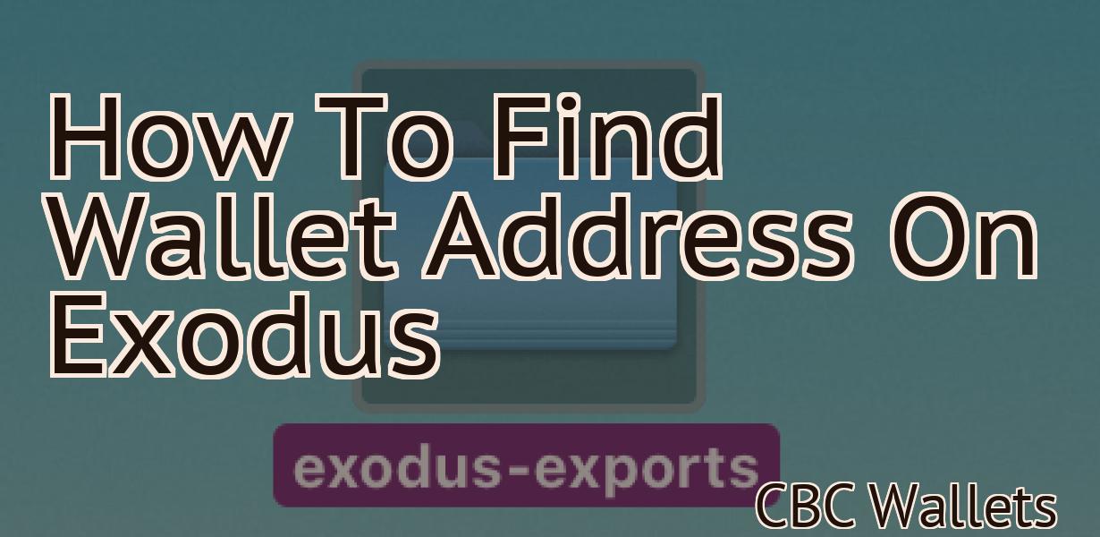 How To Find Wallet Address On Exodus