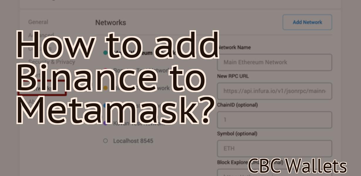 How to add Binance to Metamask?