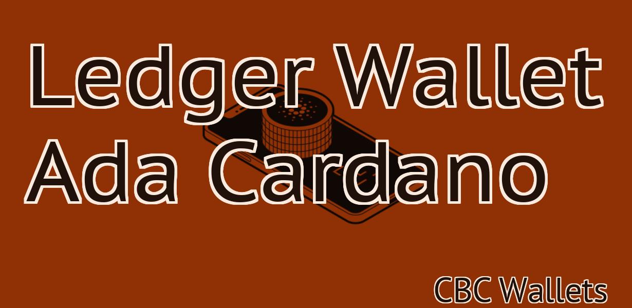 Ledger Wallet Ada Cardano