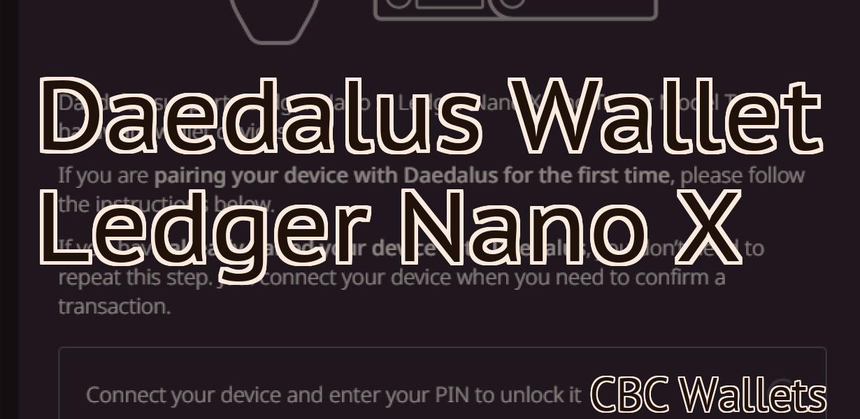 Daedalus Wallet Ledger Nano X