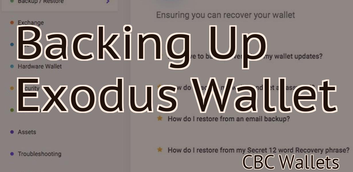 Backing Up Exodus Wallet