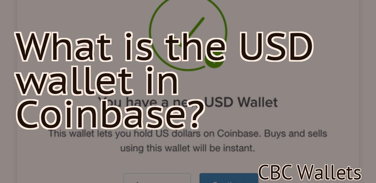 What is the USD wallet in Coinbase?