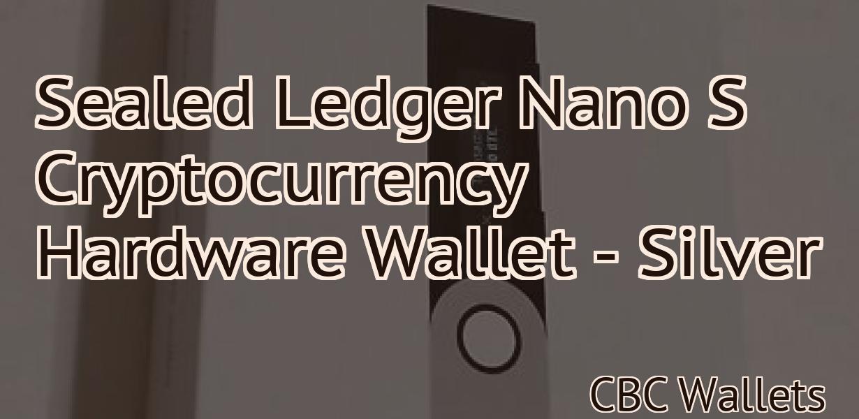 Sealed Ledger Nano S Cryptocurrency Hardware Wallet - Silver
