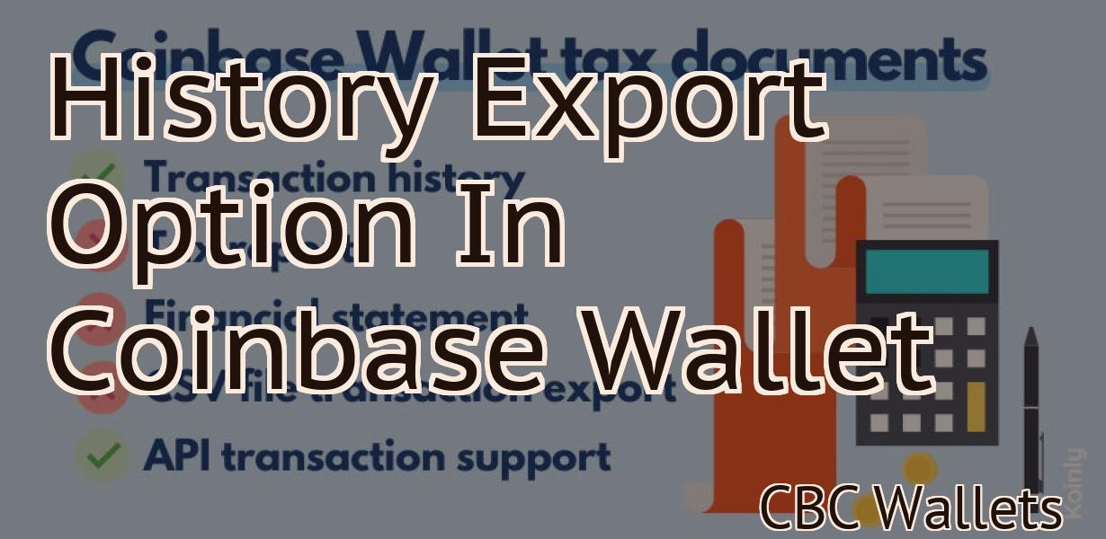 History Export Option In Coinbase Wallet