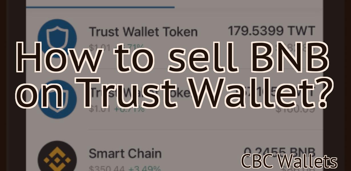 How to sell BNB on Trust Wallet?