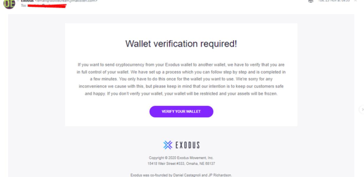 exodus wallet verification - t