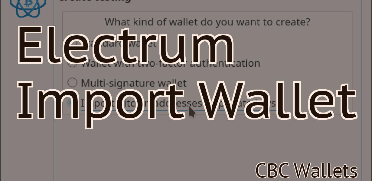 Electrum Import Wallet