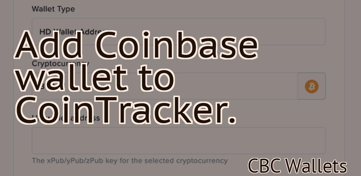 Add Coinbase wallet to CoinTracker.