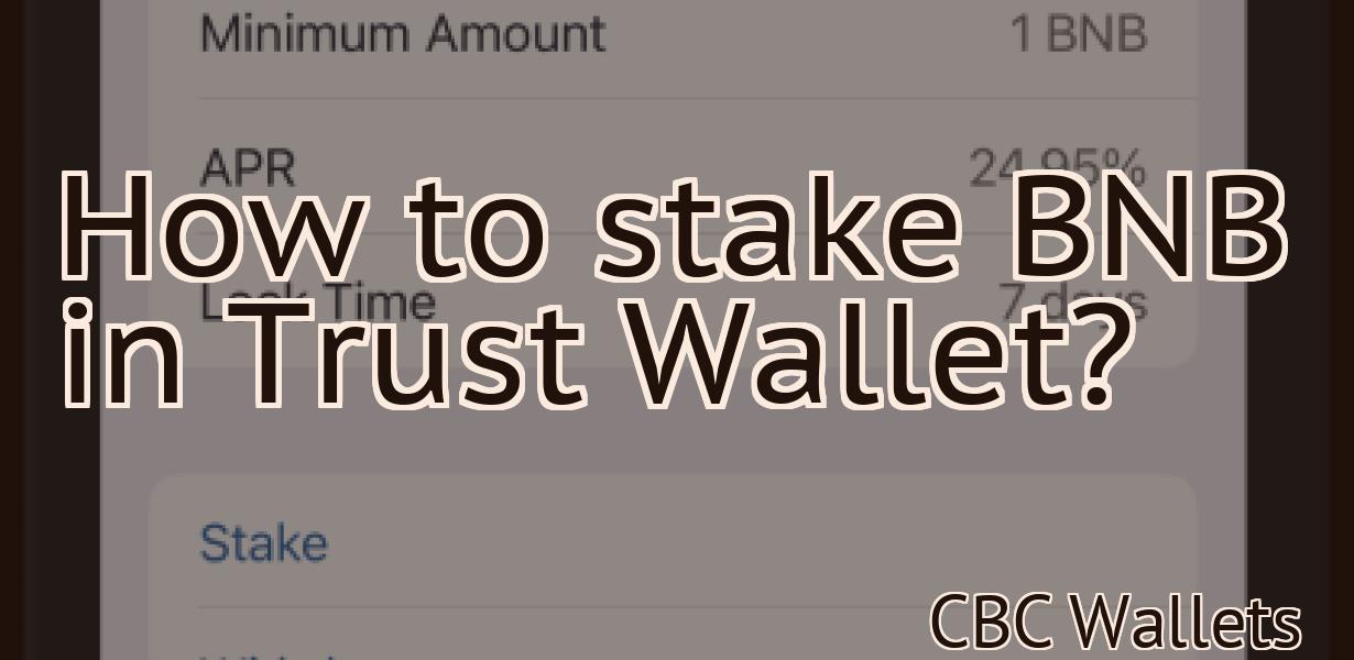 How to stake BNB in Trust Wallet?
