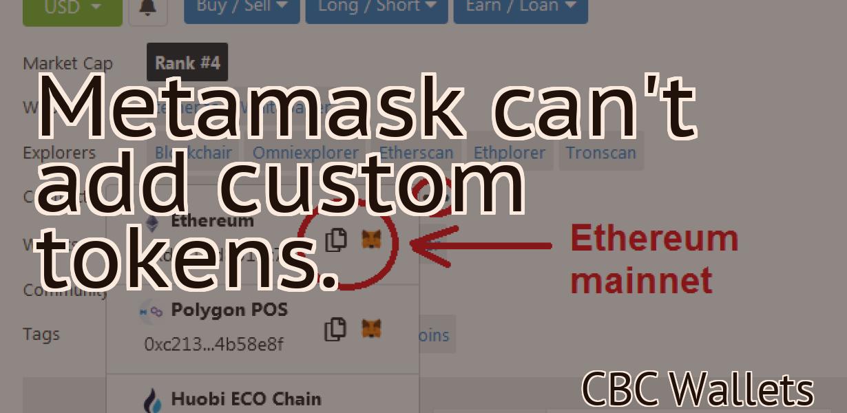 Metamask can't add custom tokens.