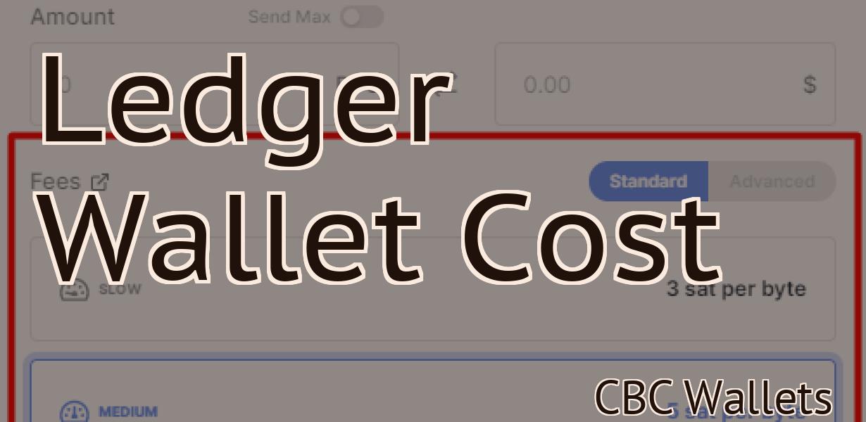 Ledger Wallet Cost
