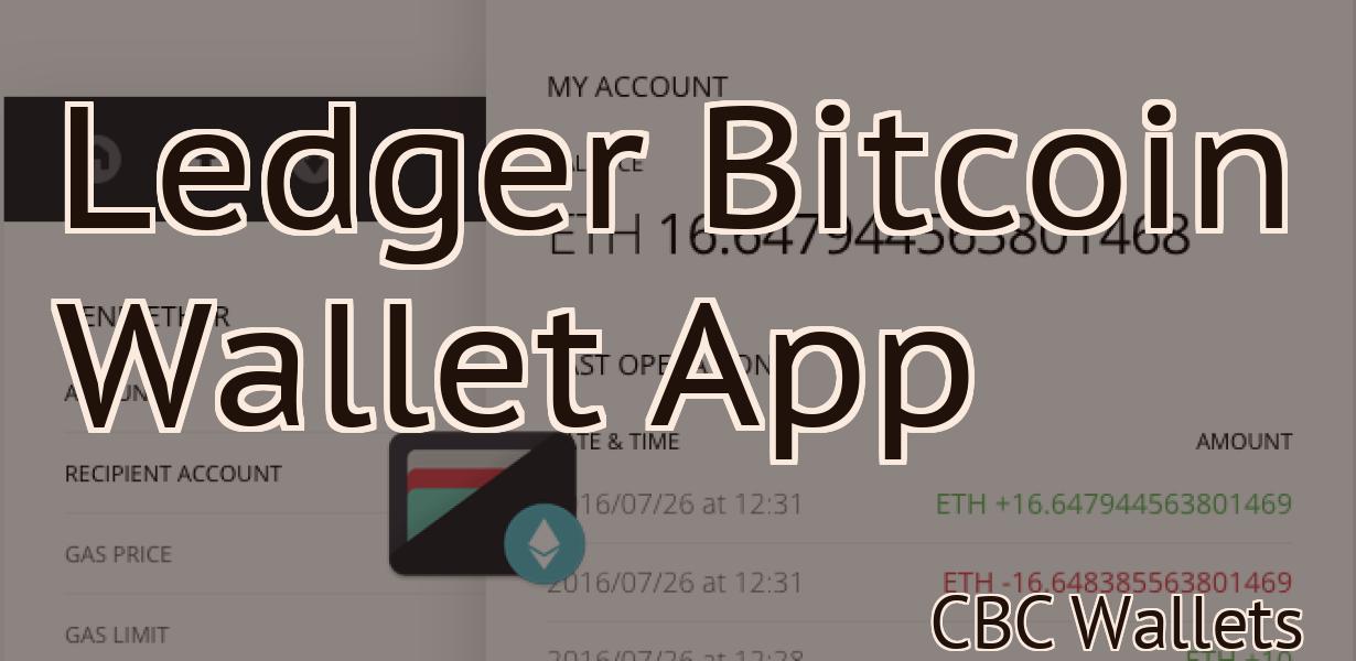 Ledger Bitcoin Wallet App