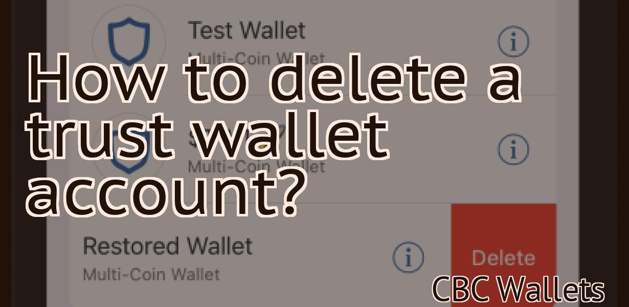 How to delete a trust wallet account?
