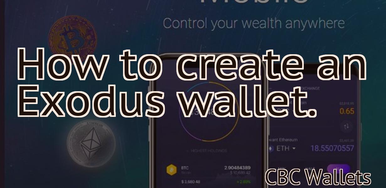 How to create an Exodus wallet.