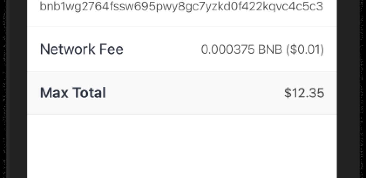 Sending Binance Coin (BNB) fro