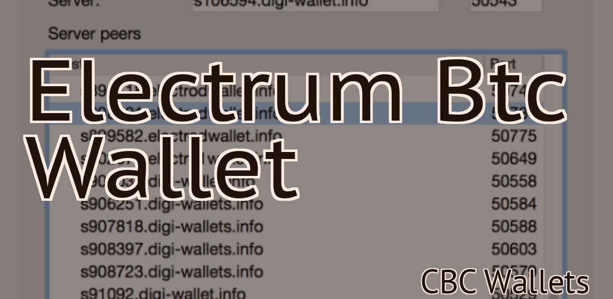 Electrum Btc Wallet