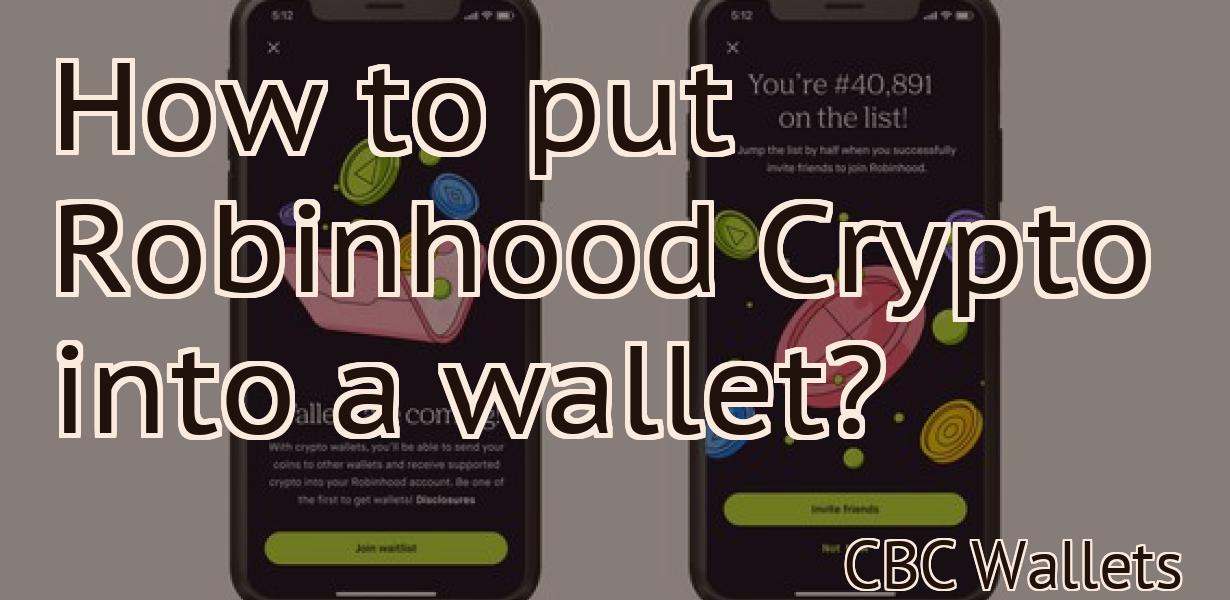 How to put Robinhood Crypto into a wallet?