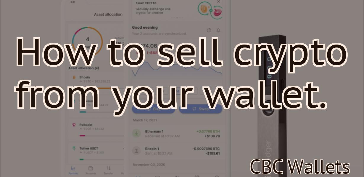 How to sell crypto from your wallet.