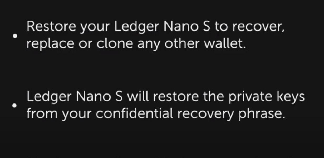 How to Use a Ledger Nano S to 