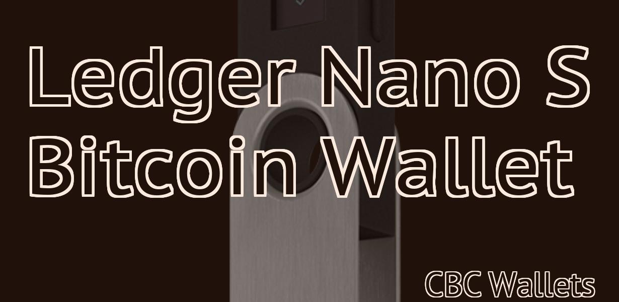 Ledger Nano S Bitcoin Wallet