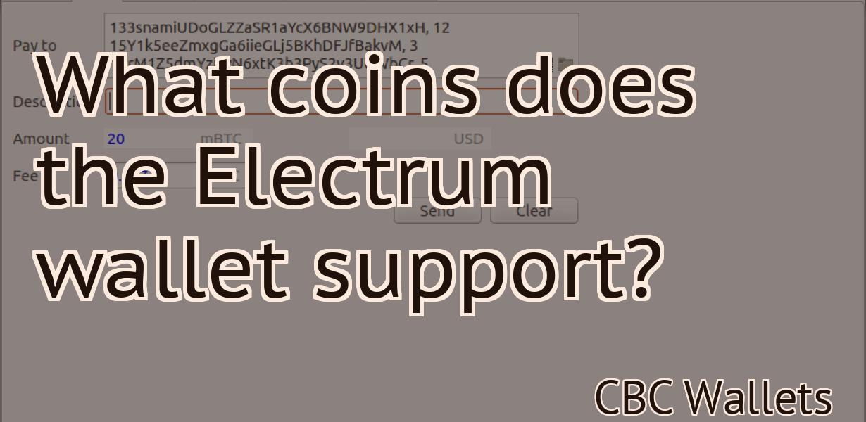 What coins does the Electrum wallet support?